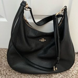 Coach black hobo bag purse